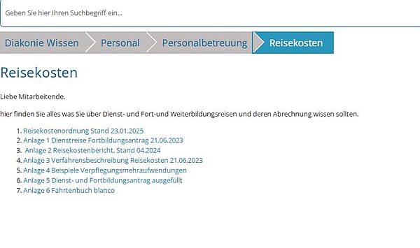 Zeigt einen Screenshot des Formulars zur Beantragung von Fortbildungen